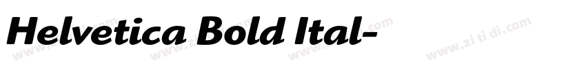 Helvetica Bold Ital字体转换